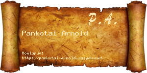 Pankotai Arnold névjegykártya